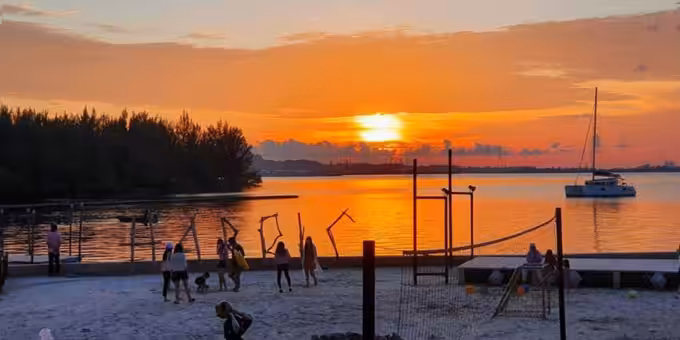 Sunset Pantai Marina Batam