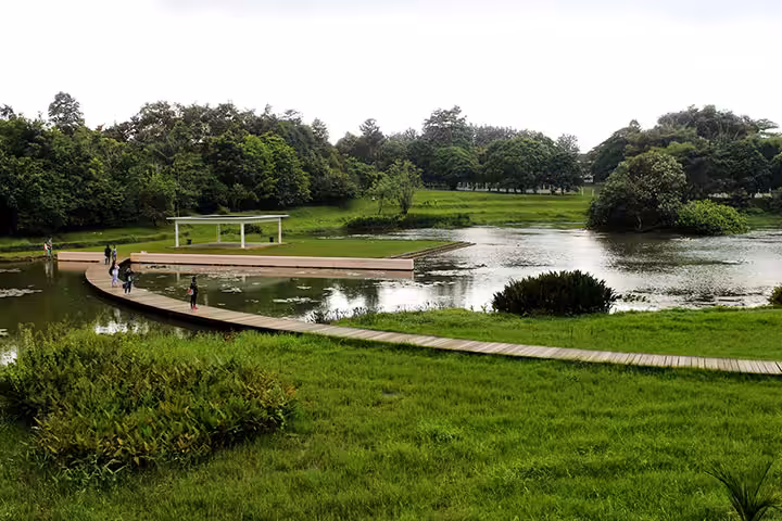Lokasi Danau Ecopark LIPI Cibinong