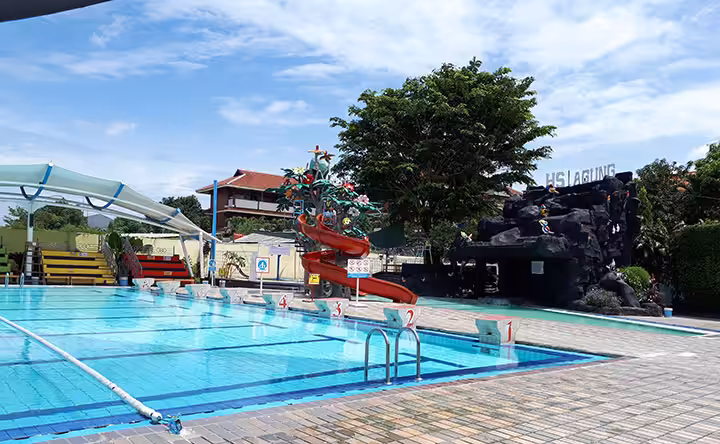 ban raksasa kolam renang hs agung