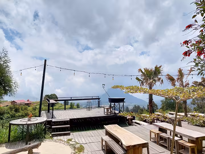 outdoor area merbabu view