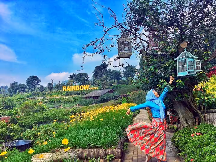 wisata rainbow garden lembang