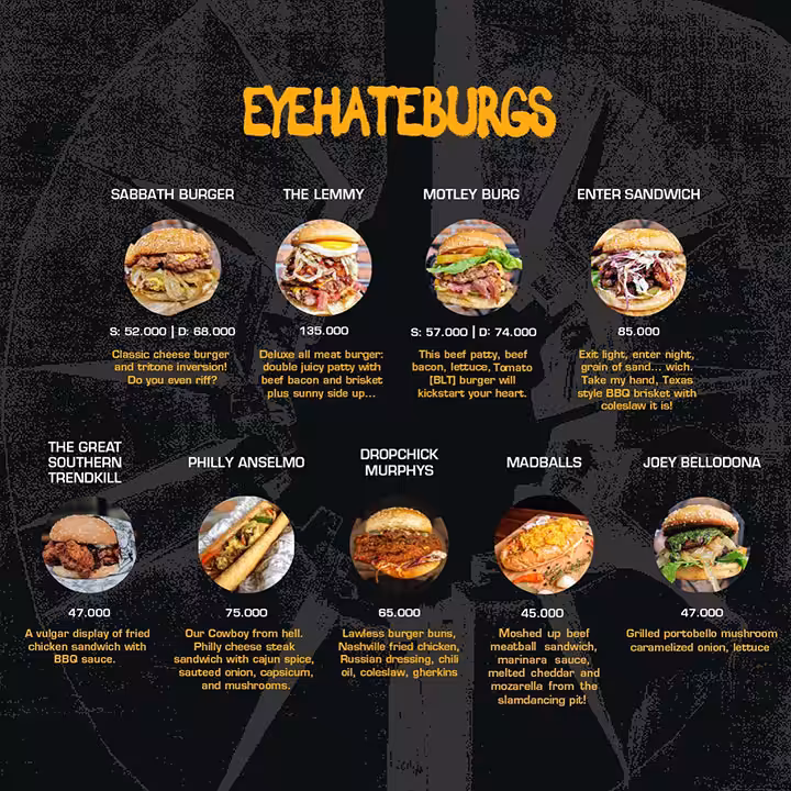menu makanan lawless burgerbar
