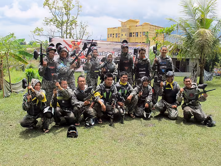 paintball kaliwatu rafting