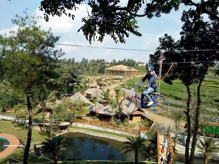 sepeda gantung Taman Wisata Karang Resik