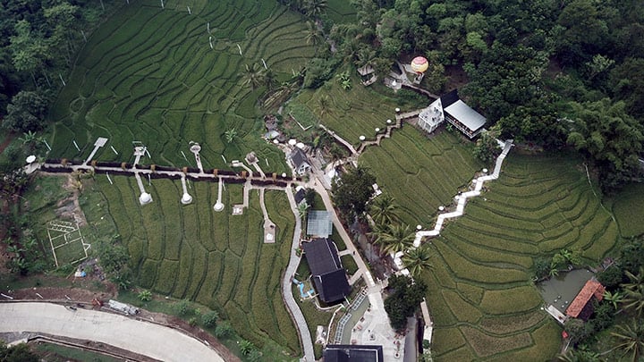 drone view Antapura De Djati