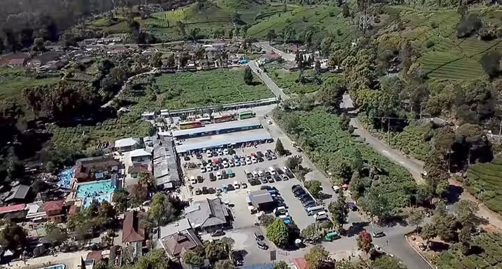 drone view Pemandian Air Panas Ciwalini