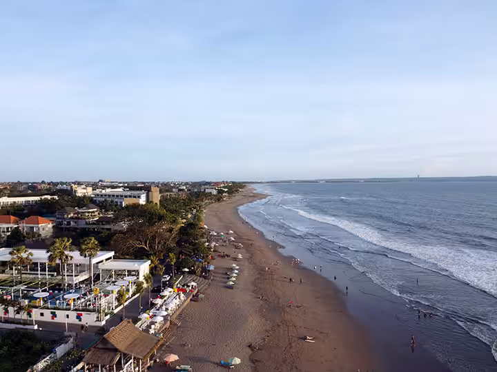 drone view Pantai Batu Belig