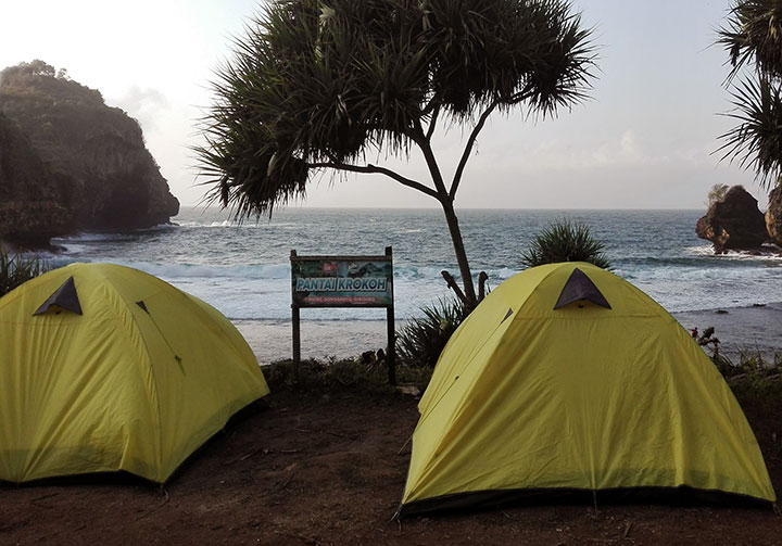 camping ground pantai krokoh Yogyakarta