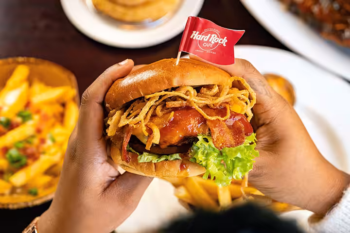 menu makanan di Hard Rock Cafe Bali