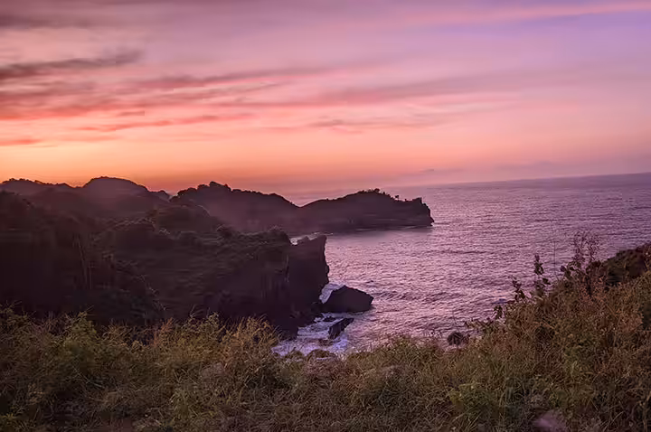 sunset pantai krokoh