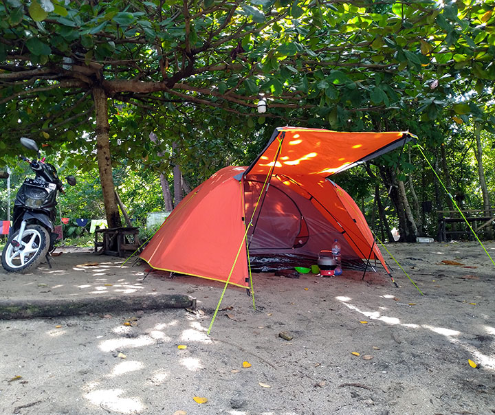 camping di pantai cijeruk sancang garut