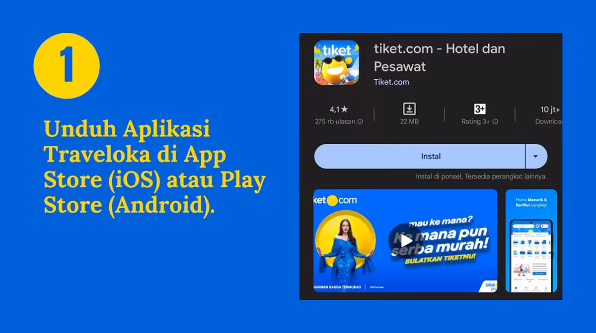 Download Aplikasi Tiket.com di Smartphone Anda