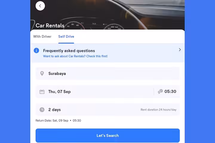 sewa mobil lepas kunci