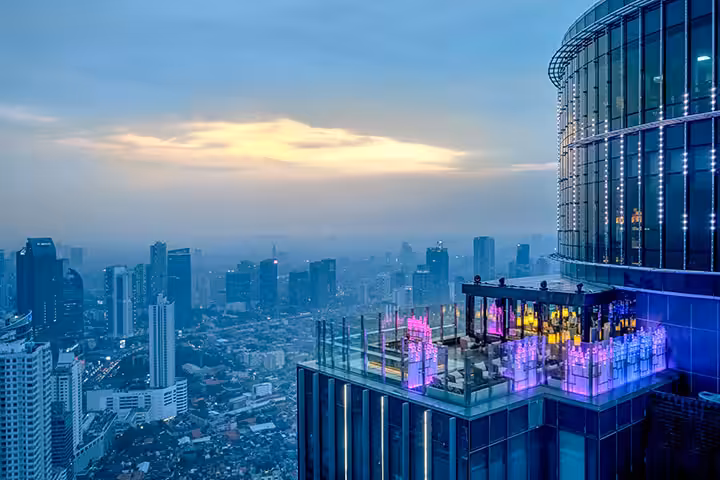 Tempat tahun baru di Rooftop
