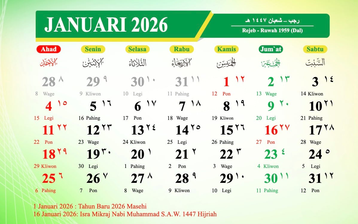kalender 2026 kemenag